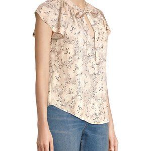 Rebecca Taylor Gianna Floral Silk‎ Top, 100% Silk, 2